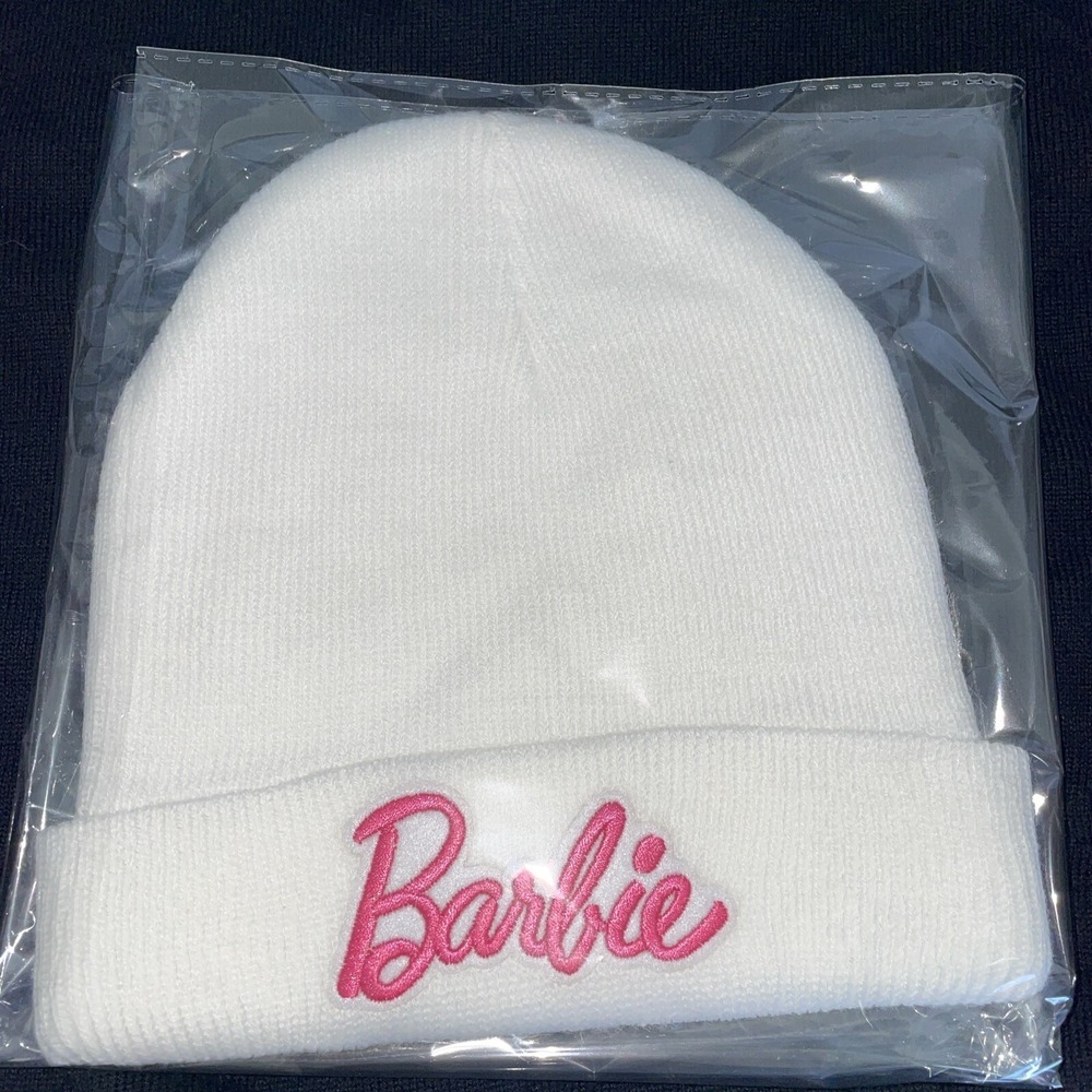 Barbie White/Pink beanie hat for‎ Teen/women Size